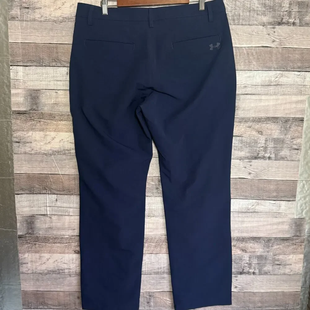 Under Armour Mens Tech Pants 38x32 Blue Classic Golf Performance 4 Way Stretch